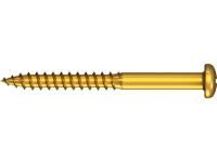 Reisser 007996M011-0350164-1 DIN 7996 wood screws, round head, PZ, 3.5 x 16, brass, plain, pack of 200