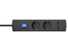 Kopp 233505000 UNOversal 2-way anthracite 1.4m USB power strip