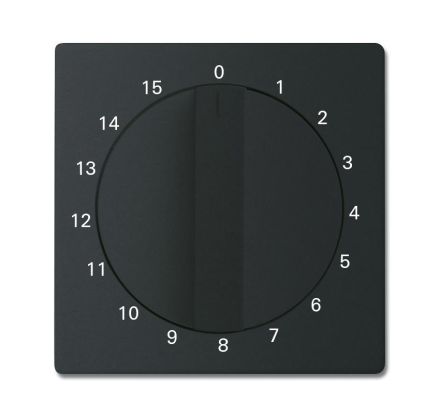 Busch-Jaeger 1770-885-103 Central plate, with rotary knob, with imprint black matt