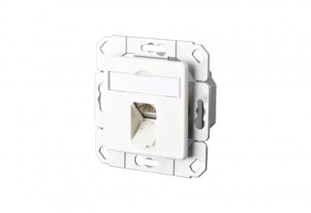 METZ CONNECT 1xRJ45 E-DAT C6 8 (8) UPk pure white data connection box, 1307371102-I
