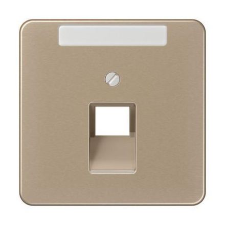 Jung CD569-1NAUAGB cover for IAE/UAE connection boxes 1 x 8-pin, with label field, anodized aluminum, CD series, gold-bronze