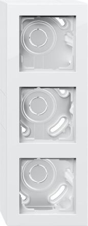 Gira 106329 3f.+frame E2 pure white surface-mounted housing