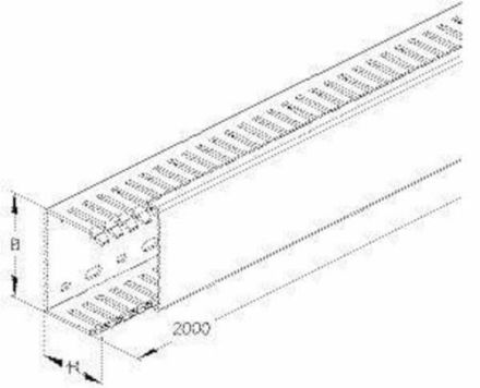 Niedax VKD75.050 with cover 75x50mm PVC-hard wiring duct