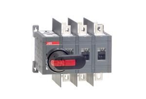 ABB Stotz-Kontakt OT160E03WCP, load changeover switch 3-pole 160A with handle and shaft/open, 1SCA022772R8210