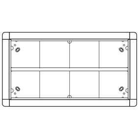 Ritto 1882230 flush-mounted frame 8 module slots, titanium