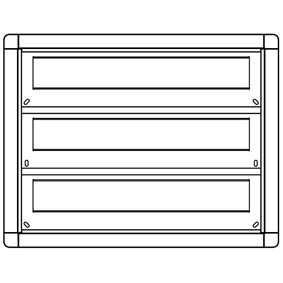 Ritto 1885320 letterbox frame 2 WE, silver
