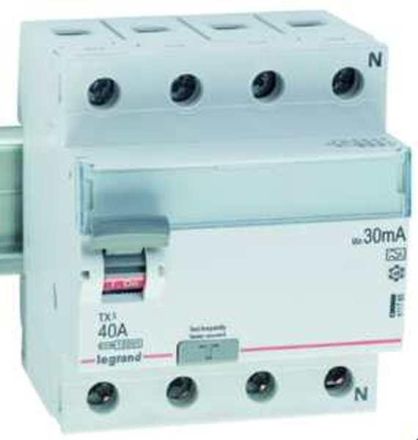 Legrand 411796 residual current device TX3 63/0, 5A 4-pole