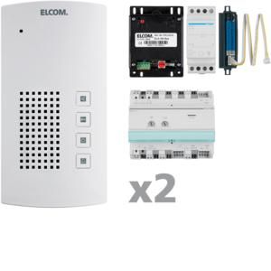 Elcom 1001802 i2-BUS intercom set AKF-02 audio set hands-free 2 participants