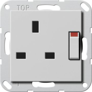 Gira 2778015 BS 13 A protected + SH Sys 55 grey socket