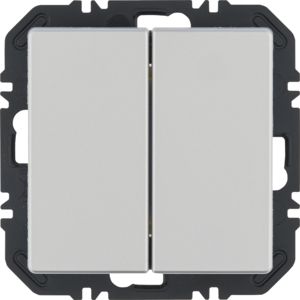 BERKER 24126184 EnOcean pushbutton sensor Q.1/Q.3 | 2-fold | aluminum velvet