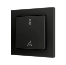 ZENNIO ZS551PB2AC Single button soft ZS55 | for 2 binary inputs, custom design | black