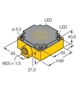 Turck 4280900 NI75U-CP80-FDZ30X2 Inductive Sensor