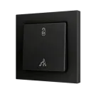 ZENNIO ZS551PB2AC Single button soft ZS55 | for 2 binary inputs, custom design | black