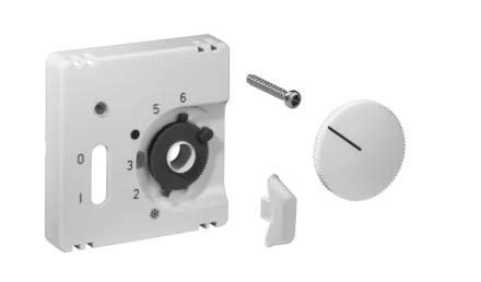 Alre-It UN990088 JZ-002.120 55x55mm traffic white glossy cover for room temperature controller