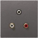 Jung MAAL1011AN Multimedia connection system Cinch audio / mini jack 3.5 mm, LS series, anthracite (painted aluminum)