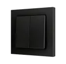 ZENNIO ZS552PB2A Double button Soft ZS55 | for 2 binary inputs | black