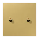 Jung ME12-5KOCK25 cover with rocker arm with dome, cone, 1-way, 2 rocker arms, series LS 1912, brass classic