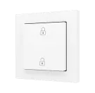 ZENNIO ZS551PB2MWC Single button Soft ZS55 | for 2 binary inputs, custom design | matt white