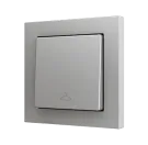 ZENNIO ZS551PB1SC Single button soft ZS55 | for 1 binary input, custom design | silver