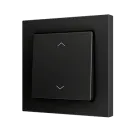 ZENNIO ZS551PB2SA Single button Soft ZS55 | for 2 binary inputs, blinds | black