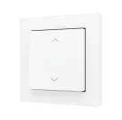 ZENNIO ZS551PB2SMW Single button Soft ZS55 | for 2 binary inputs, blinds | matt white