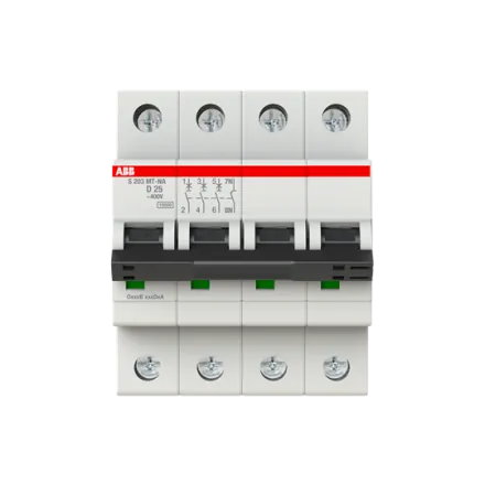 ABB Stotz-Kontakt 2CDS273446R0251 S203MT-D25NA D-Char.10kA 25A 3P+NA circuit breaker