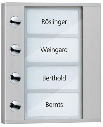 TCS PDT04-EN/04 for PDS 4 buttons AP silver audio extension