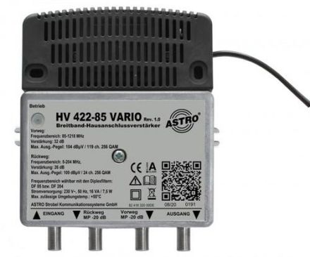 ASTRO Strobel 217439 HV 422-85 Vario broadband amplifier