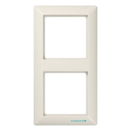 Jung ABAS582 frame 2-way, vertical and horizontal mounting, Duroplast antibacterial, AS 500 antibacterial, white