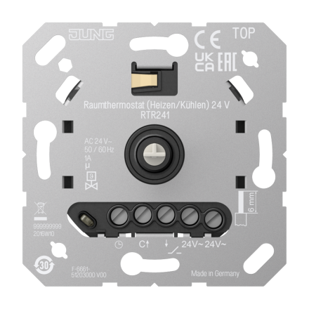 Jung RTR241 room temperature controller insert, normally open, AC 230 V~