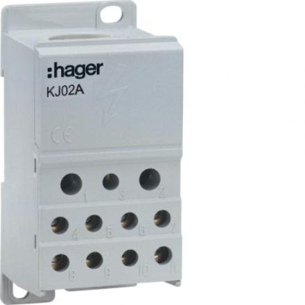Hager KJ02A distribution block 1-pole 160/250A