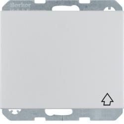 Berker 47517203 SCHUKO socket with hinged cover aluminum Berker K.5