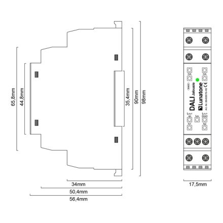 LUNATONE 86458676-HS DALI blind actuator REG | 1x