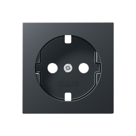 Jung A1520BFPLANM cover for SCHUKO® sockets, thermoplastic painted, series A, matt anthracite