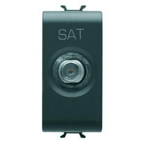 Gewiss GW12372 1M F-Connect attenuation 5dB black SAT socket