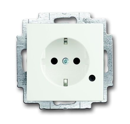 Busch-Jaeger 20 EUCBL-884 SCHUKO® socket insert, with LED control light, studio white matt
