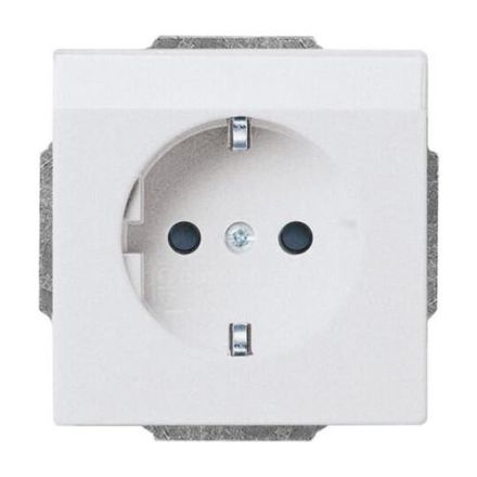 Busch-Jaeger 20 EUN-83 SCHUKO® socket insert, with labelling field, aluminium silver