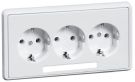 Hochköpper 00798011 D 95.6513.02 NA 3-way pure white socket SCHUKO