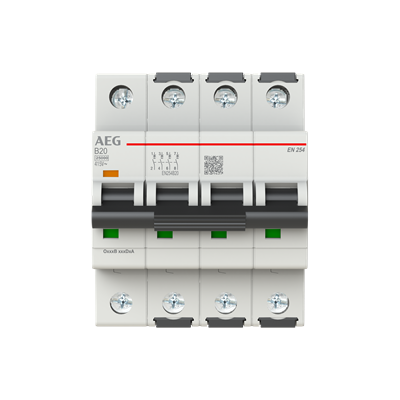 Busch-Jaeger 2CDS384088R0205 EN254B20 B 25kA 20A 4P circuit breaker