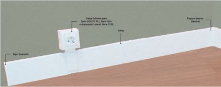 EFAPEL 110X20 SKIRT TRUNKING WHITE