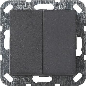 Gira 012528 Push button switch series System 55 anthracite