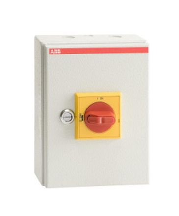ABB Stotz-Kontakt OTL25A4M, safety switch 3-pole 15 kW 400V with red-yellow handle, 1SCA022612R9210