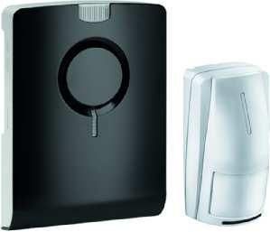 Grothe Echo M-BM black 8-12V AC/DC and battery wireless gong set, 43515
