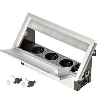 Kopp 939604016 VersaFLAP 3-way + 2 RJ45 power strips