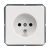 ELSO 205504 flush-mounted socket insert, centre protection 16A, pure white