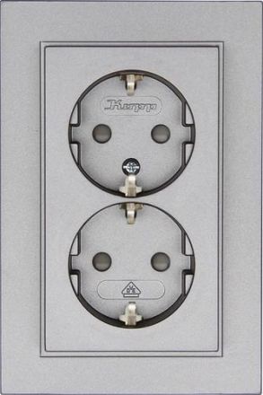 Kopp 940247006 HK07 2-way steel SCHUKO socket