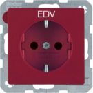 Berker 47236022 SCHUKO socket with EHBS Qx red velvet