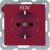 Berker 47236022 SCHUKO socket with EHBS Qx red velvet