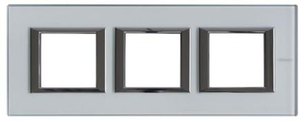 Bticino HA4802M3HVKA frame 3-way horizontal glass crystal, (green)
