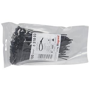 Legrand 031803 cable ties 3.5 x 140mm UV-BES, (black)